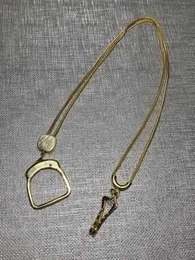 Vintage Swank Gold Tone Chain Necklace Pat No 2159221 26”